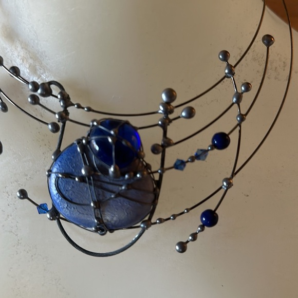 Venetian glass handcrafted one of a kind cuff necklace - beautiful! - Picture 2 of 4